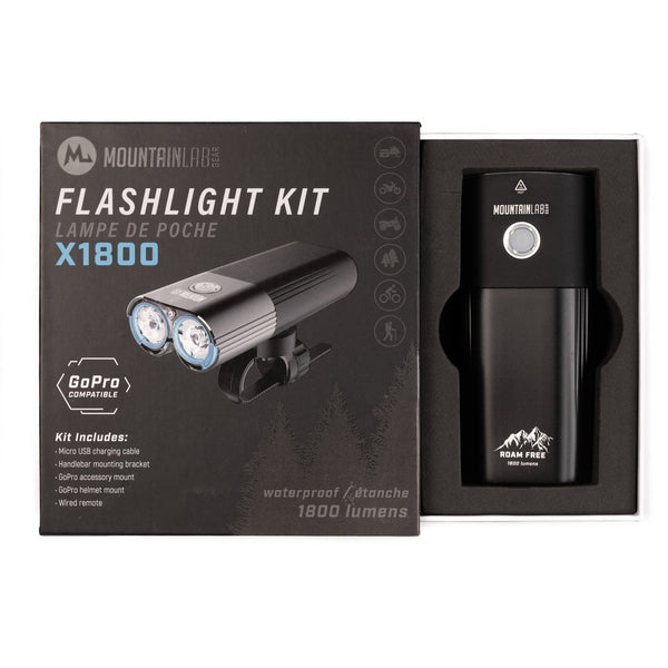 x1800 Lumen Flashlight Kit Mountain Lab USA